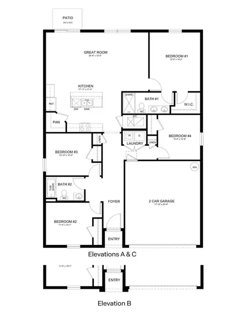 Floorplan - 18941 Brimstone Knoll St, Spring Hill, FL 34610 photo 1 of 1