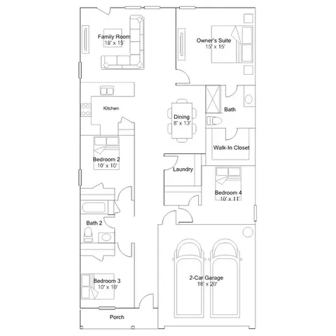 Floorplan - 109 Old Glory Rd, Bertram, TX 78605 photo 1 of 1
