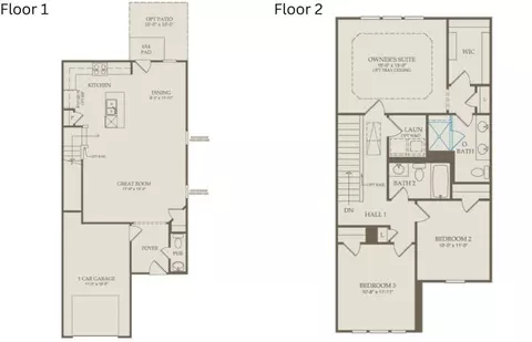 Floorplan - 2816 Rodeo Ct, Willow Spring, NC 27592 photo 1 of 1