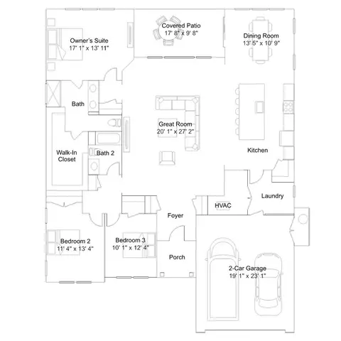 Floorplan - Corner Lot, Lincoln, DE 19960 photo 1 of 3