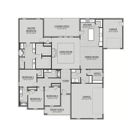 Floorplan - 552 Hazel Park, Gloster, LA 71030 photo 1 of 1