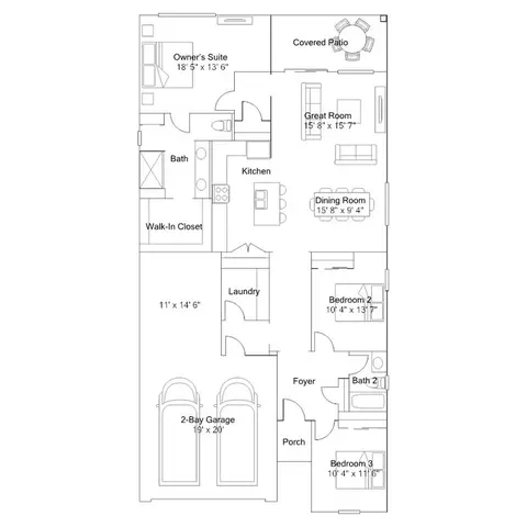 Floorplan - 8620 S Rocking K Ranch Loop, Vail, AZ 85641 photo 3 of 4