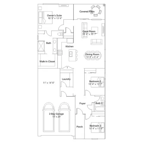 Floorplan - 8620 S Rocking K Ranch Loop, Vail, AZ 85641 photo 1 of 4