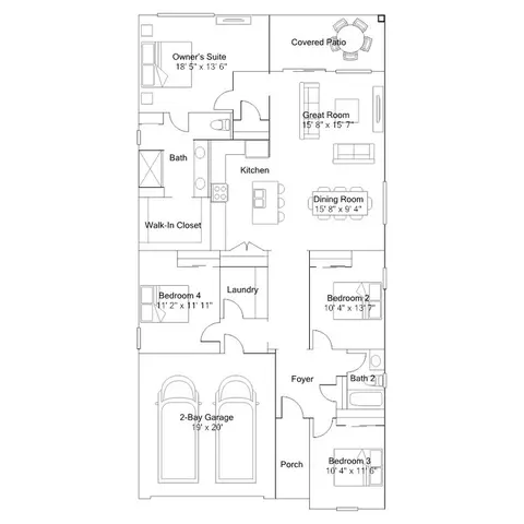 Floorplan - 8620 S Rocking K Ranch Loop, Vail, AZ 85641 photo 2 of 4