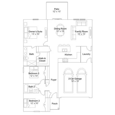 Floorplan - 1248 Patchouli Dr, Longs, SC 29568 photo 1 of 1
