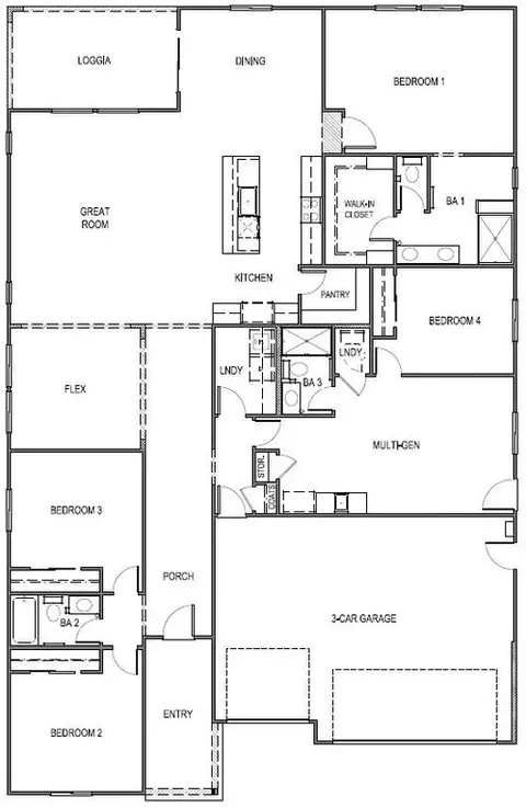 Floorplan - 2538 Tish Tang Way, Redding, CA 96002 photo 1 of 1