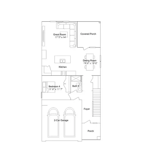 Floorplan - 417 Cedar Barn Ln, Garner, NC 27529 photo 1 of 4