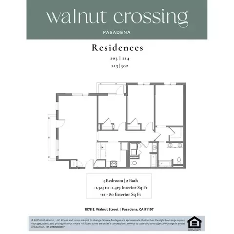Floorplan - 1878 E Walnut St #203, Pasadena, CA 91107 photo 1 of 1