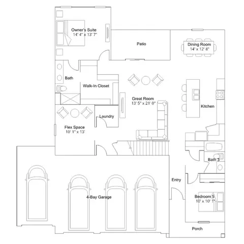 Floorplan - 8870 E Moontear Way, Vail, AZ 85641 photo 1 of 2