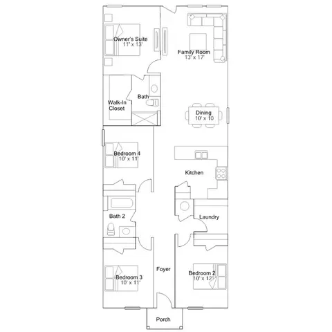 Floorplan - 112 The Gipper, Jarrell, TX 76537 photo 1 of 1