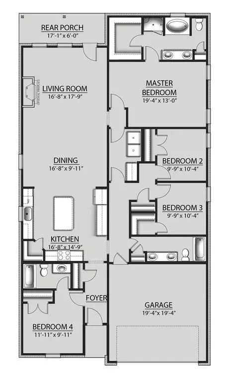 Floorplan - 2 Alexandria Grace Dr, Long Beach, MS 39560 photo 1 of 1