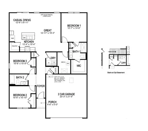 Floorplan - 2110 Creek View Ln, Raymore, MO 64083 photo 1 of 2