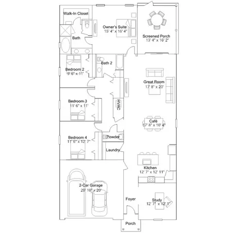 Floorplan - 57 Smokerise Dr, Saint Augustine, FL 32092 photo 1 of 1