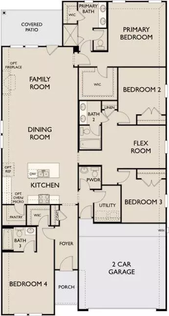 Floorplan - 3993 Olin Way, Celina, TX 75009 photo 1 of 1