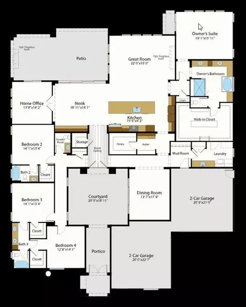 Floorplan - 1667 N Twinberry Ave, Clovis, CA 93619 photo 1 of 2