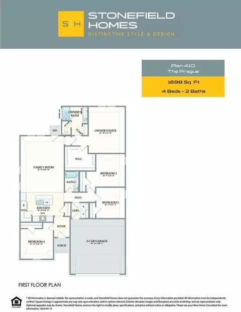 Floorplan - 814 Scribe, Roman Forest, TX 77357 photo 1 of 1