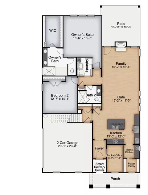 Floorplan - lot95 Brook Trout Ln, Willow Spring, NC 27592 photo 1 of 2