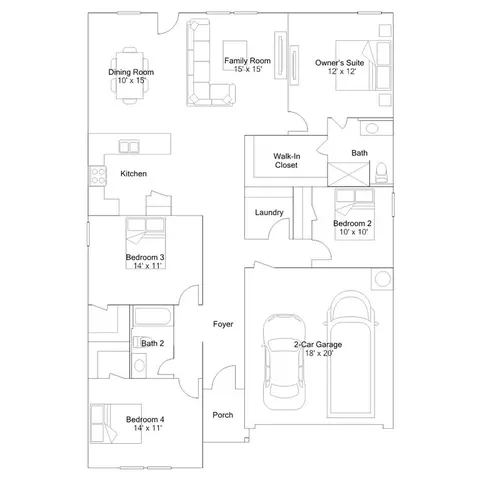 Floorplan - 14917 Trapper Trl, Haslet, TX 76052 photo 1 of 1