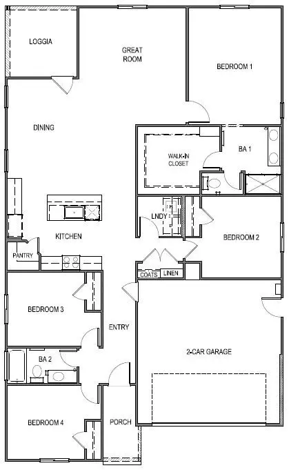 Floorplan - 2538 Tish Tang Way, Redding, CA 96002 photo 1 of 1