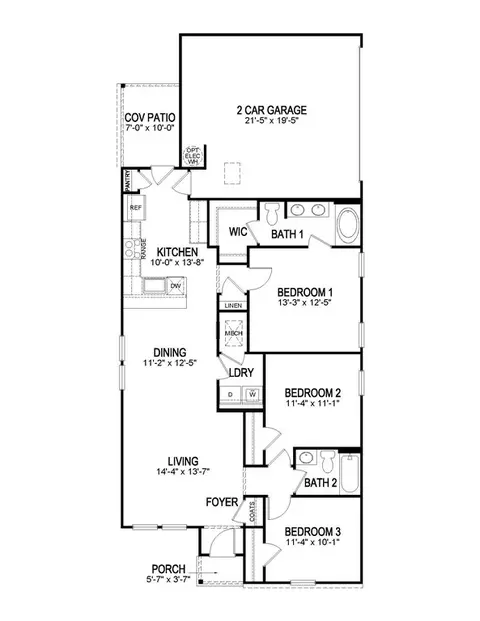 Floorplan - 3930 Blue Rush Ln, Slidell, LA 70461 photo 2 of 2
