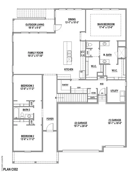 Floorplan - 2093 Falling Leaf, Windsor, CO 80550 photo 1 of 6