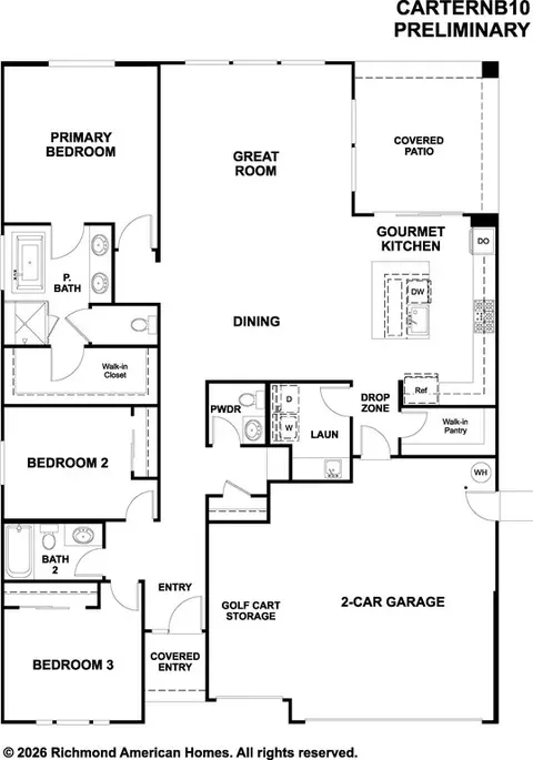 Floorplan - 7407 Bird Loop, Rancho Murieta, CA 95683 photo 1 of 1