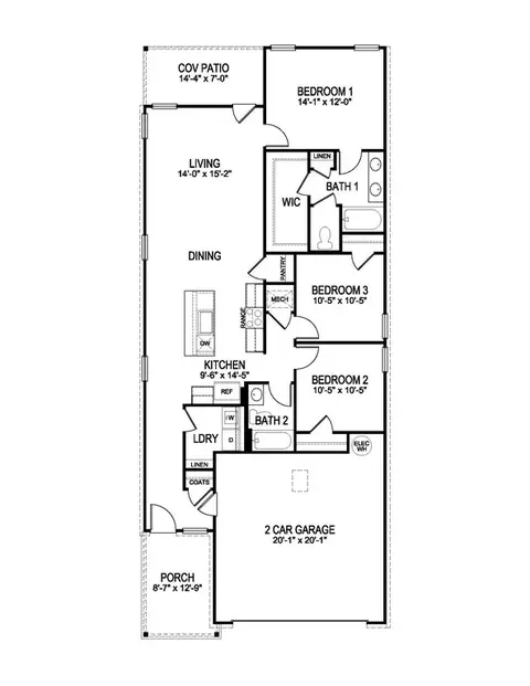 Floorplan - 4616 Marais River Dr, Slidell, LA 70461 photo 2 of 2