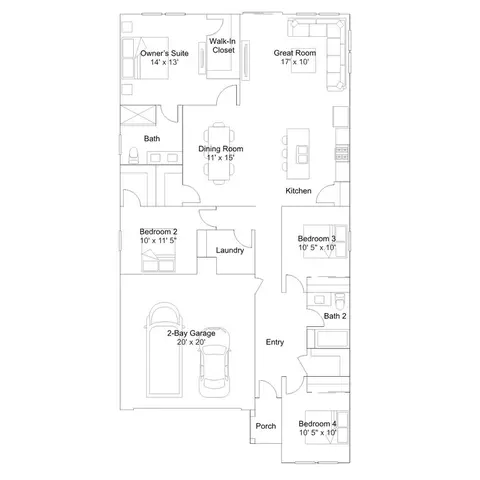 Floorplan - 8619 Gregans Castle Ave, Bakersfield, CA 93311 photo 1 of 1