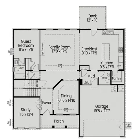 Floorplan - 1937 Stockton Springs Dr, Wake Forest, NC 27587 photo 1 of 2