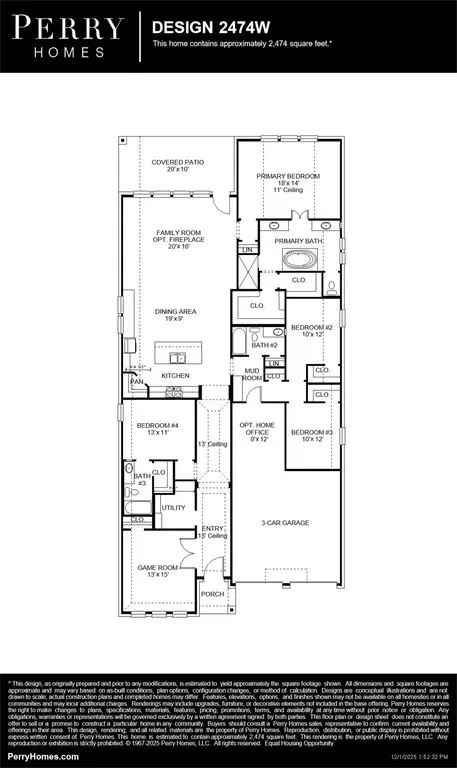 Floorplan - 15307 Le Reve Ln, Conroe, TX 77302 photo 1 of 1