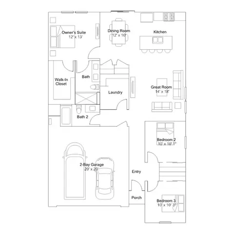 Floorplan - 7255 W Donner Ave, Fresno, CA 93723 photo 1 of 1