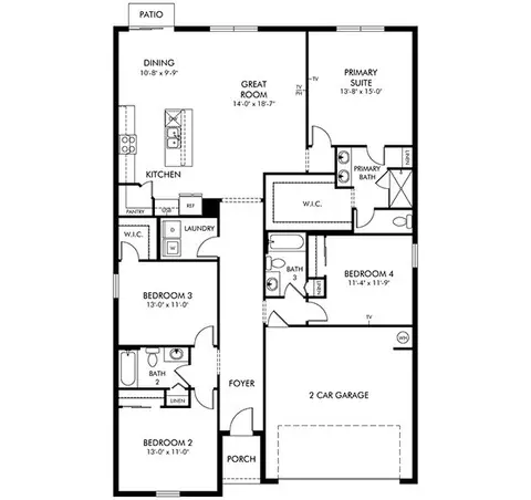 Floorplan - 1409 Pocket Wilderness Way, Lake Hamilton, FL 33851 photo 1 of 1