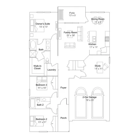 Floorplan - 165 Dreyer, Kyle, TX 78640 photo 1 of 1