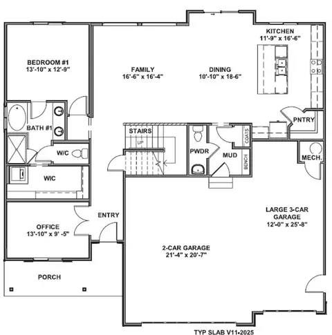 Floorplan - 1383 W 2350 S #13, Perry, UT 84302 photo 1 of 2