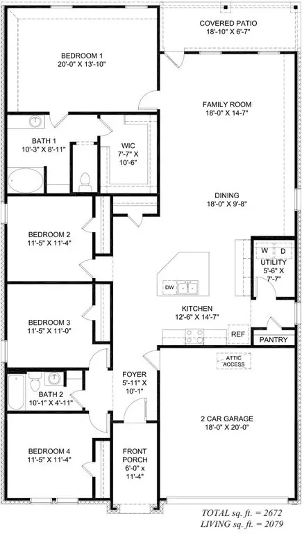 Floorplan - 119 Cane Run Ct, Duson, LA 70529 photo 2 of 2