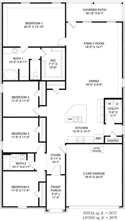 Floorplan - 119 Cane Run Ct, Duson, LA 70529 photo 1 of 2