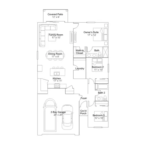 Floorplan - 14017 E Corte Sincero, Vail, AZ 85641 photo 1 of 2