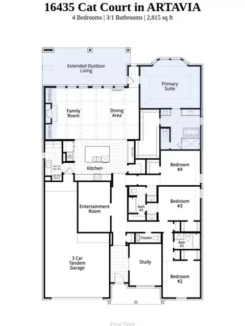 Floorplan - 16435 Cat Ct, Conroe, TX 77302 photo 1 of 1