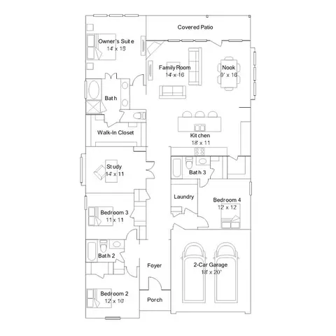 Floorplan - 1353 Saddle Sky Trl, Haslet, TX 76052 photo 1 of 1