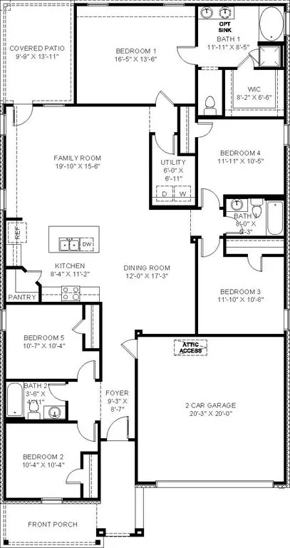 Floorplan - 206 High Ridge Rd, Duson, LA 70529 photo 1 of 2