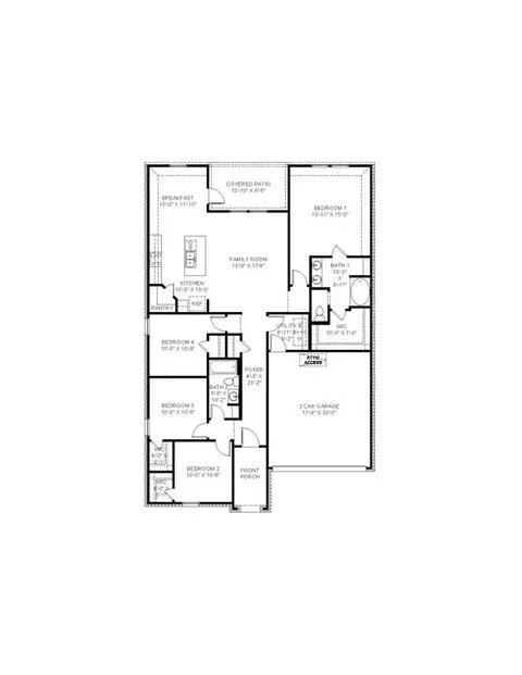 Floorplan - 206 High Ridge Rd, Duson, LA 70529 photo 1 of 2
