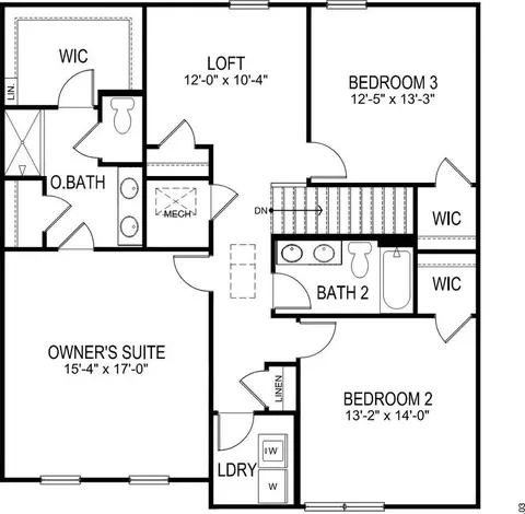 Floorplan - 1076 Secrest Commons Dr, Monroe, NC 28112 photo 2 of 3