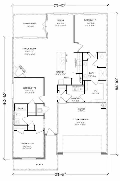 Floorplan - 7610 Anglebrook Rd S, Mobile, AL 36695 photo 1 of 1