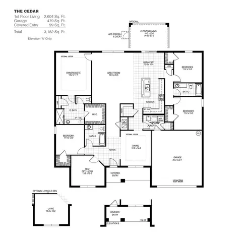 Floorplan - 2521 Whitewood Ave, Spring Hill, FL 34609 photo 1 of 1