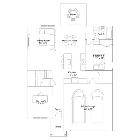 Floorplan - 417 Amsterdam Way, Hampton, GA 30228 photo 1 of 2