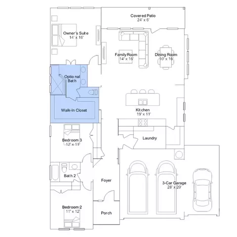 Floorplan - 1605 Four Waters Loop, Georgetown, TX 78628 photo 3 of 5