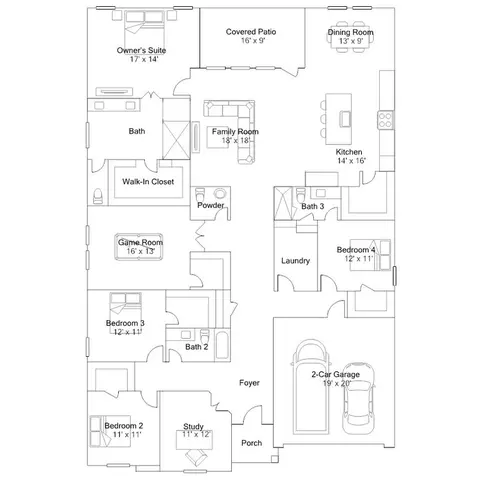 Floorplan - 2607 Tranquil Cedar Dr, Booth, TX 77469 photo 1 of 1