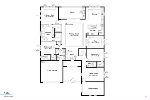 Floorplan - 8255 Golden Beach Ct, Parrish, FL 34219 photo 1 of 3