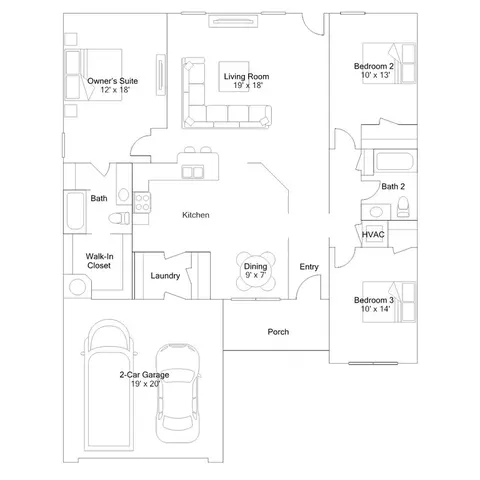 Floorplan - 2124 Sam Tillery Dr, Alexander, AR 72002 photo 1 of 1