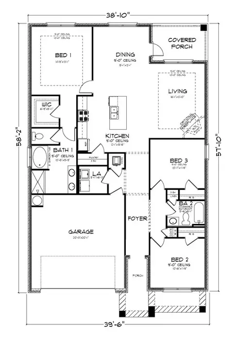 Floorplan - 1236 Provision Blvd, Mobile, AL 36608 photo 2 of 3
